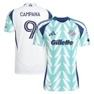 New England Revolution Leonardo Campana adidas White 2025 Authentic Jersey
